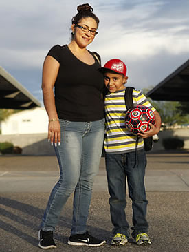 Zaira Yanez with gifted son Humberto