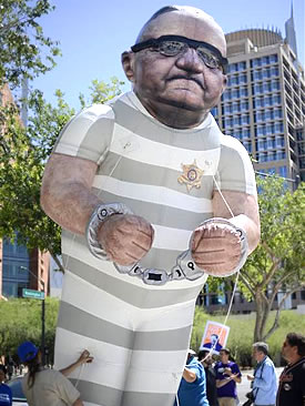 Maricopa County Sheriff Joe Arpaio effigy