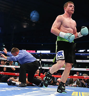 Canelo Alvarez Knockout of James Kirkland in Round 3