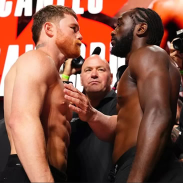 Canelo Alvarez and Terrence Crawford face off