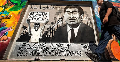 Ruben Salazar memorial mural, East Los Angeles