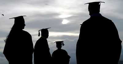 Silohouette of U.S. Latino college graduates