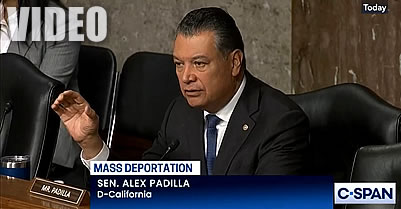 Senator Alex Padilla at Senate Mass Deportation Hearing