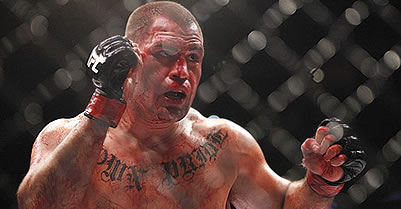 UFC Heavyweight Champion Cain Velasquez with bloody face